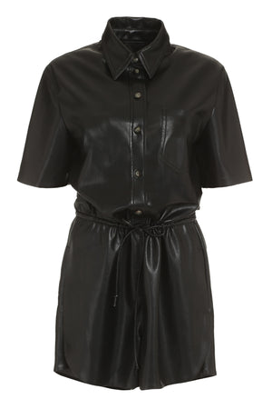 Vegan leather playsuit-0